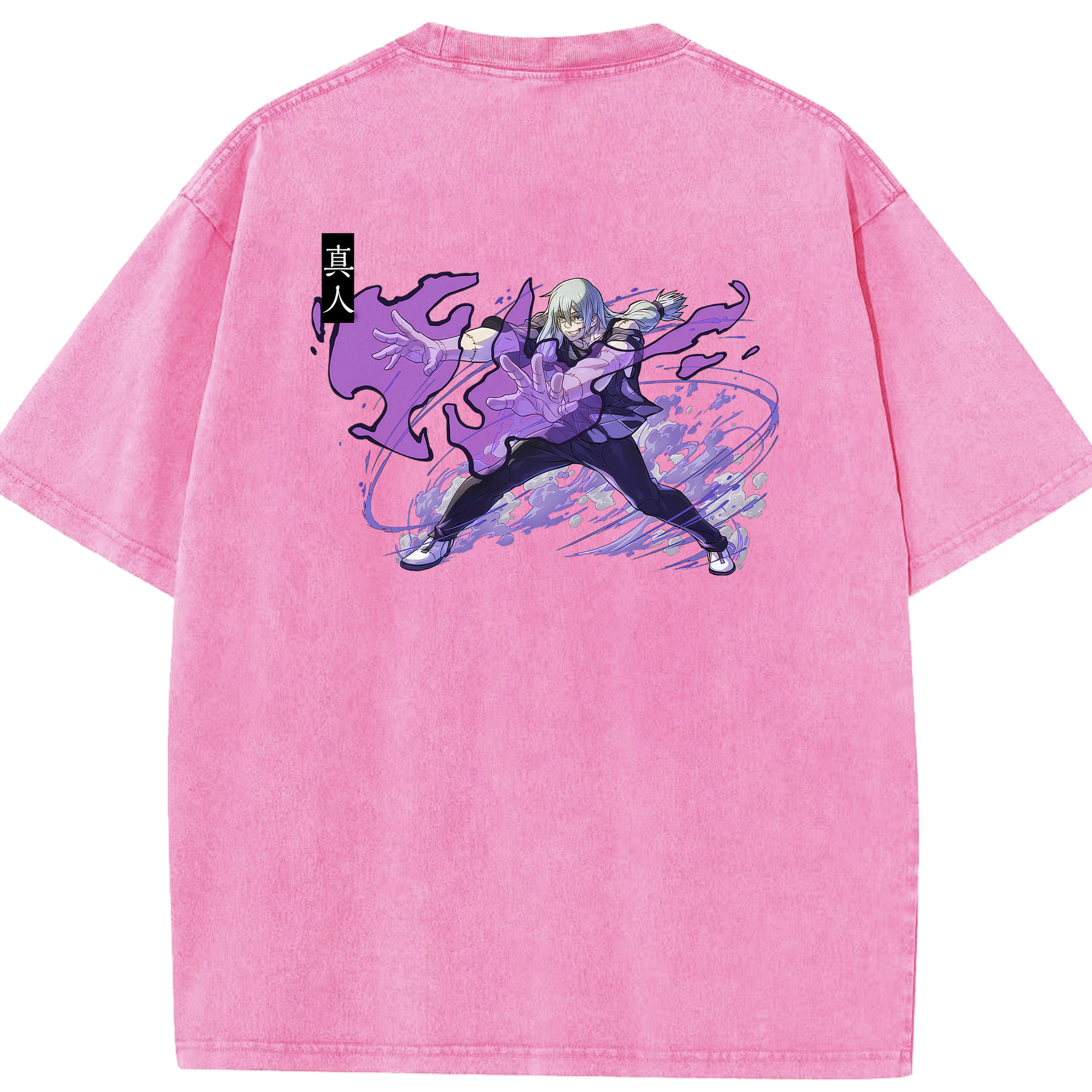 （画像用） 呪術廻戦 Jujutsu Kaisen 綿100% ヴィンテージ風 半袖Tシャツ（背面プリント）